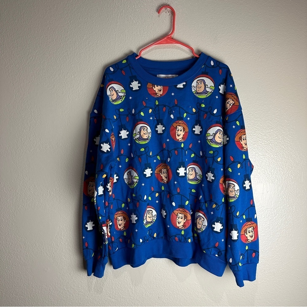 Toy Story Woody And Buzz Light-Up Disneyland Holiday Sweater Size XL